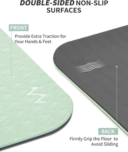 72''x48'' Large Yoga Mat, Extra Thick TPE Workout Mat