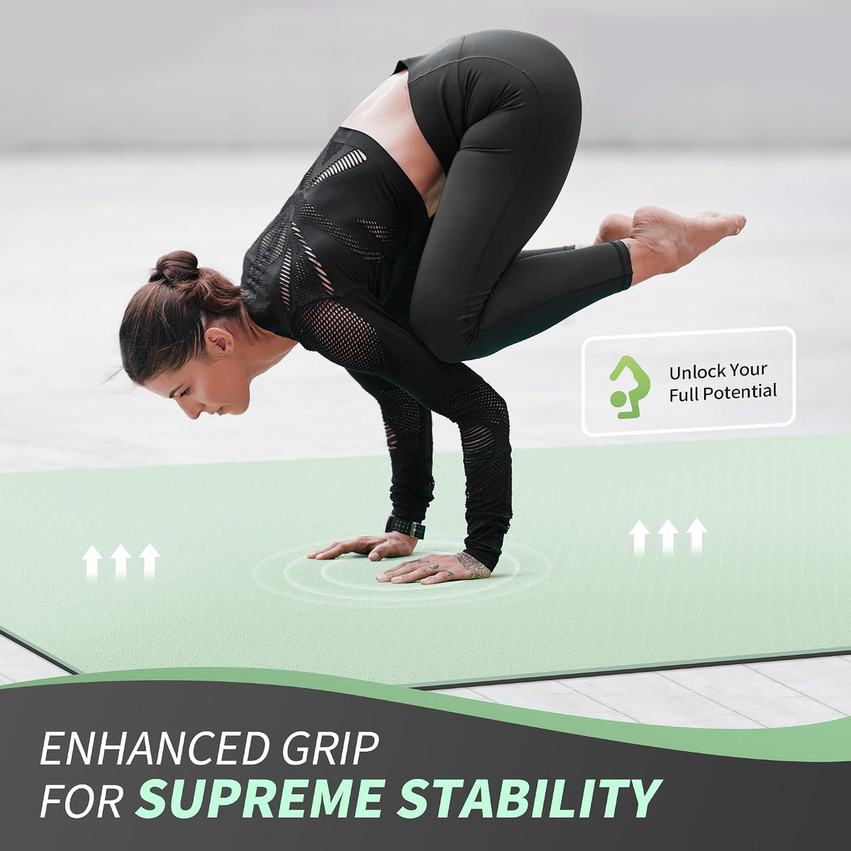 72''x48'' Large Yoga Mat, Extra Thick TPE Workout Mat