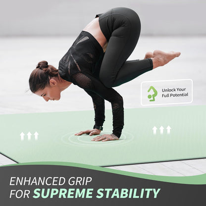 72''x48'' Large Yoga Mat, Extra Thick TPE Workout Mat