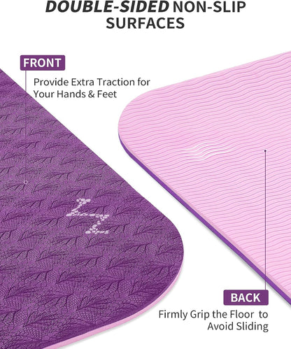 72''x48'' Large Yoga Mat, Extra Thick TPE Workout Mat