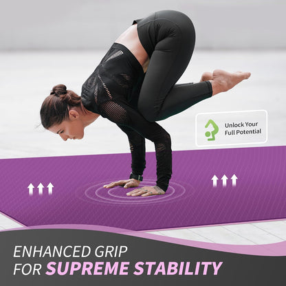 72''x48'' Large Yoga Mat, Extra Thick TPE Workout Mat