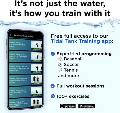 Tube - The Original Aqua Bag - Water Weight Bag up to 79 lbs - Adjustable Workout Sand Bags Weights Alternative - Portable Sandbag Fitness Equipment Set, Home Exercise Gym - Including App