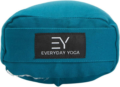 Bolster and Foam Block Set, Soft Non-Slip Surface for Stability, Balance, and Deepen Stretches - 4 Inch - Peacock