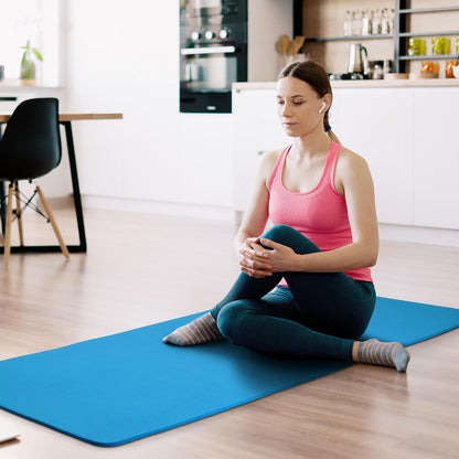 1/2-inch Thick High Density Exercise Yoga Mat with Carrying Strap