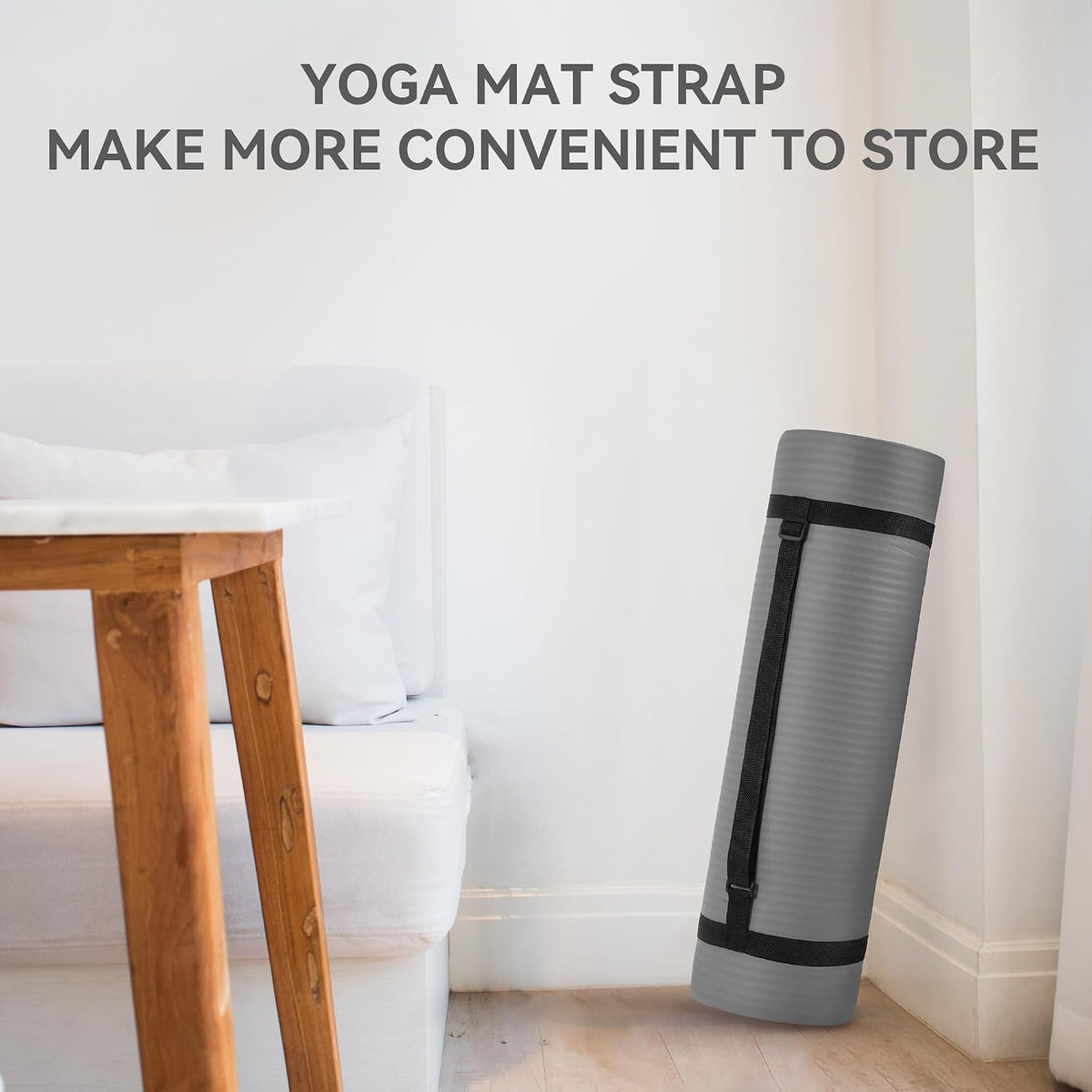 1/2-inch Thick High Density Exercise Yoga Mat with Carrying Strap