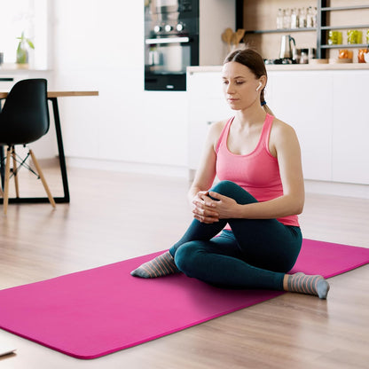 1/2-inch Thick High Density Exercise Yoga Mat with Carrying Strap