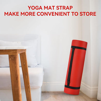 1/2-inch Thick High Density Exercise Yoga Mat with Carrying Strap