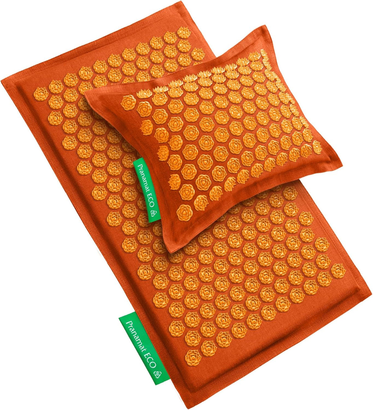 Acupressure Large Mat and Pillow Set, Premium Acupressure Therapy for Pain Relief and Relaxation, Handcrafted in Europe with Sustainable and Natural Materials (Rosegold)