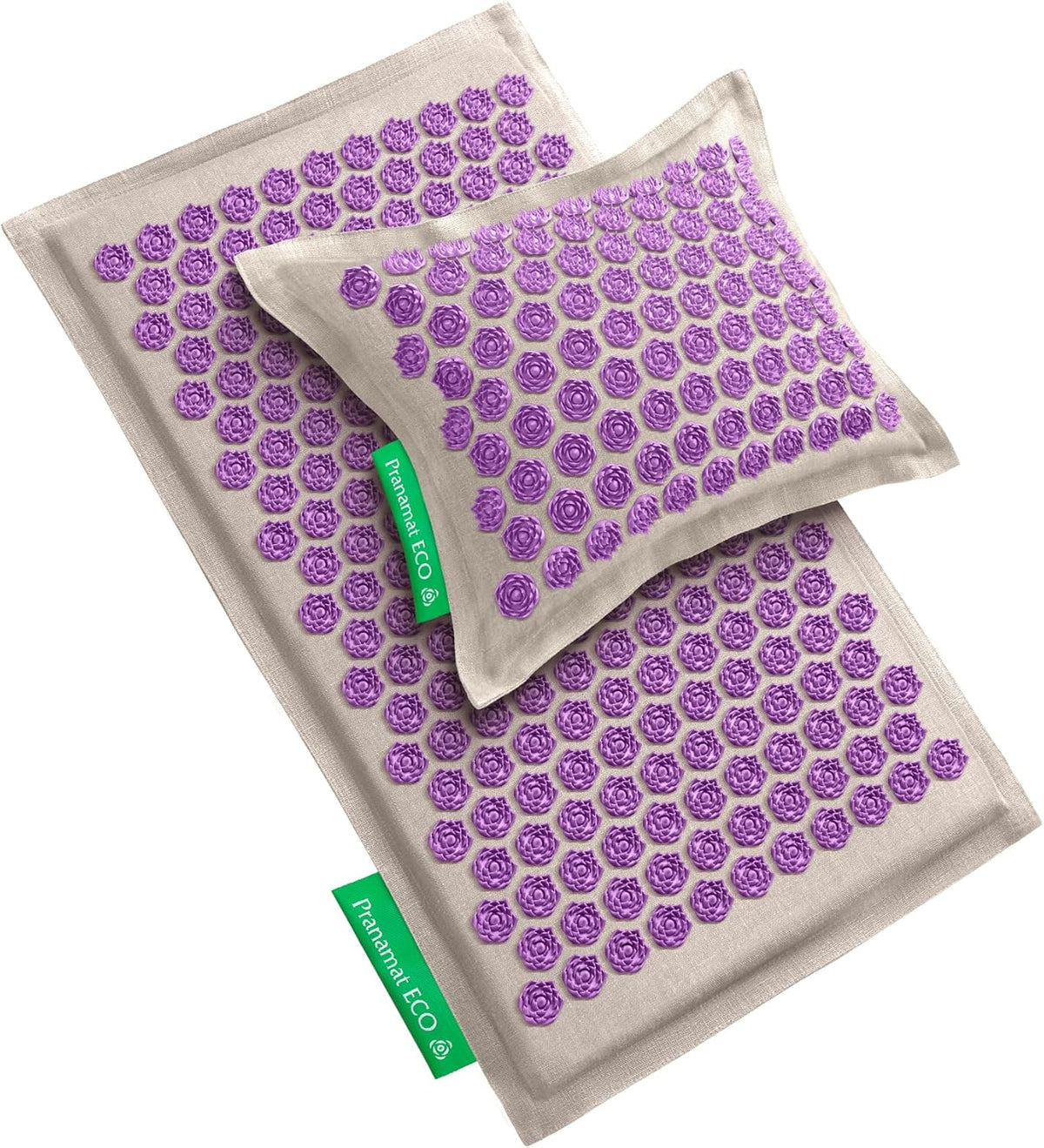 Acupressure Large Mat and Pillow Set, Premium Acupressure Therapy for Pain Relief and Relaxation, Handcrafted in Europe with Sustainable and Natural Materials (Rosegold)