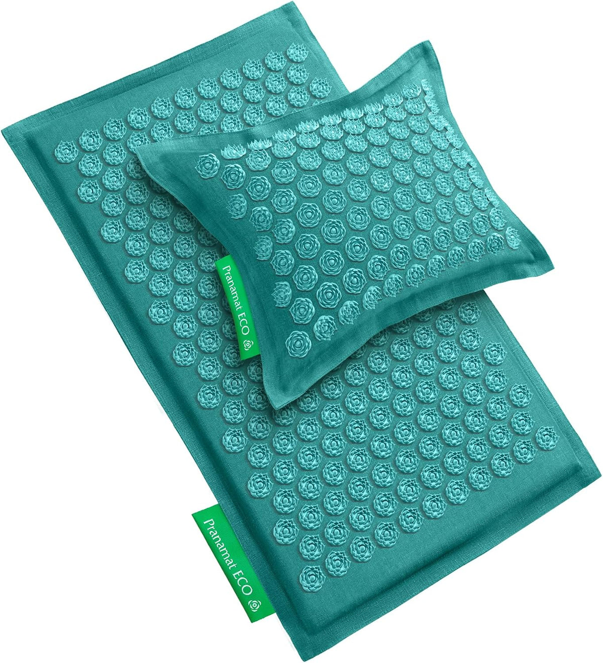 Acupressure Large Mat and Pillow Set, Premium Acupressure Therapy for Pain Relief and Relaxation, Handcrafted in Europe with Sustainable and Natural Materials (Rosegold)