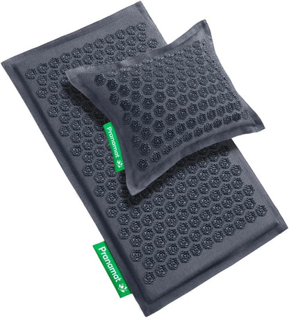 Acupressure Large Mat and Pillow Set, Premium Acupressure Therapy for Pain Relief and Relaxation, Handcrafted in Europe with Sustainable and Natural Materials (Rosegold)