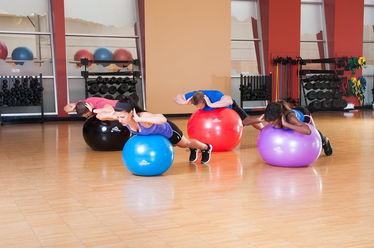 Exercise Stability Yoga Ball, Foot Pump, Ball Plug, Plug Puller, 2000 Lbs Static Weight Capacity Antiburst