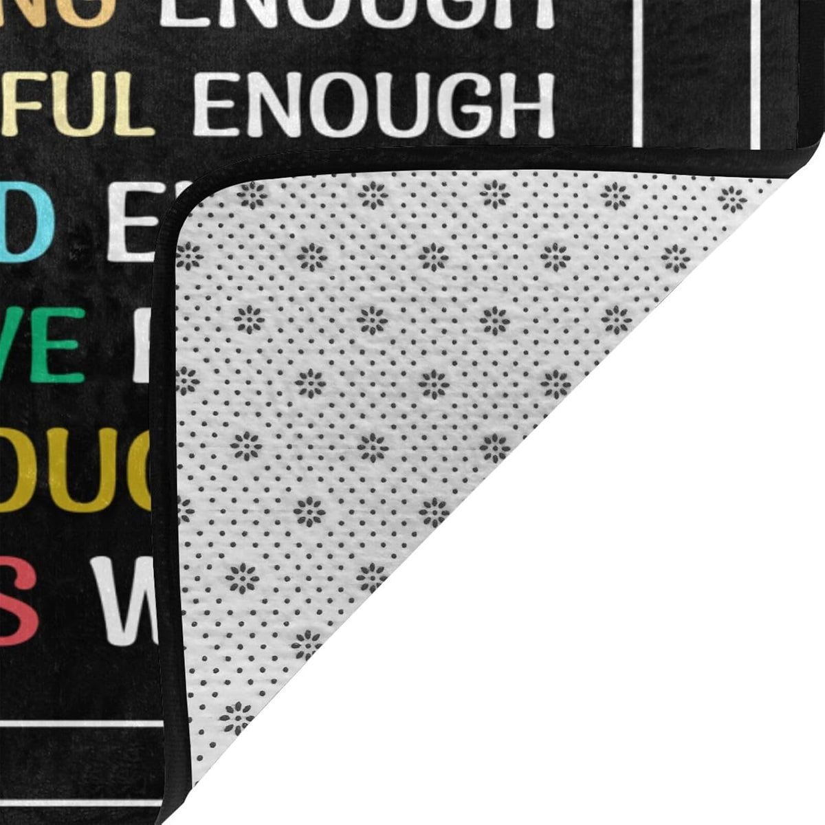 You are Enough. Good. Smart. Strong. Beautiful. Kind. Brave.You Always Will Be Area Rug 63x48in Rugs for Living Room Indoor Floor Non-Slip Rug Washable Large Rug Indoor Decorative Carpet Yoga