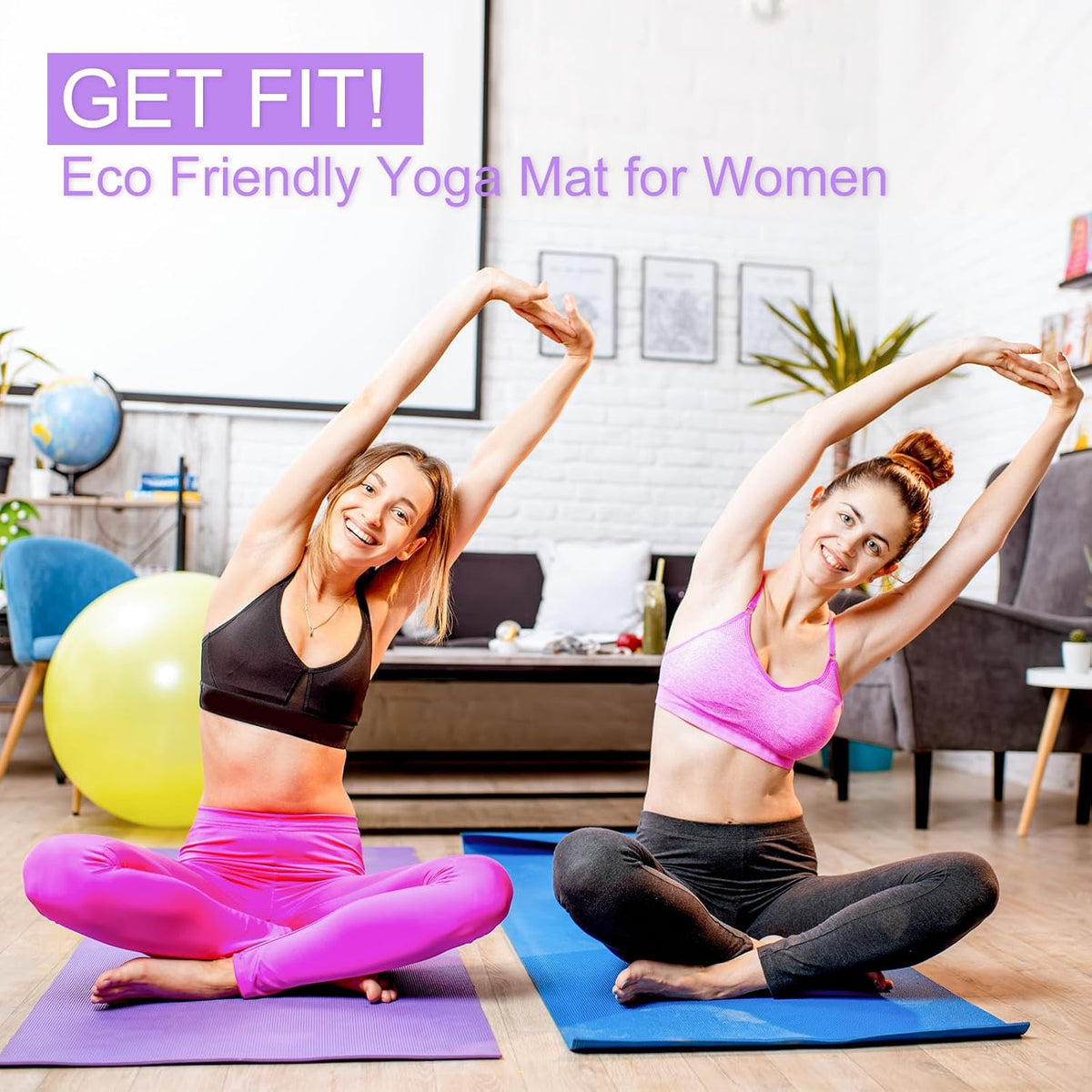 3 mm Thin Yoga Mats Bulk, 68 x 24 in