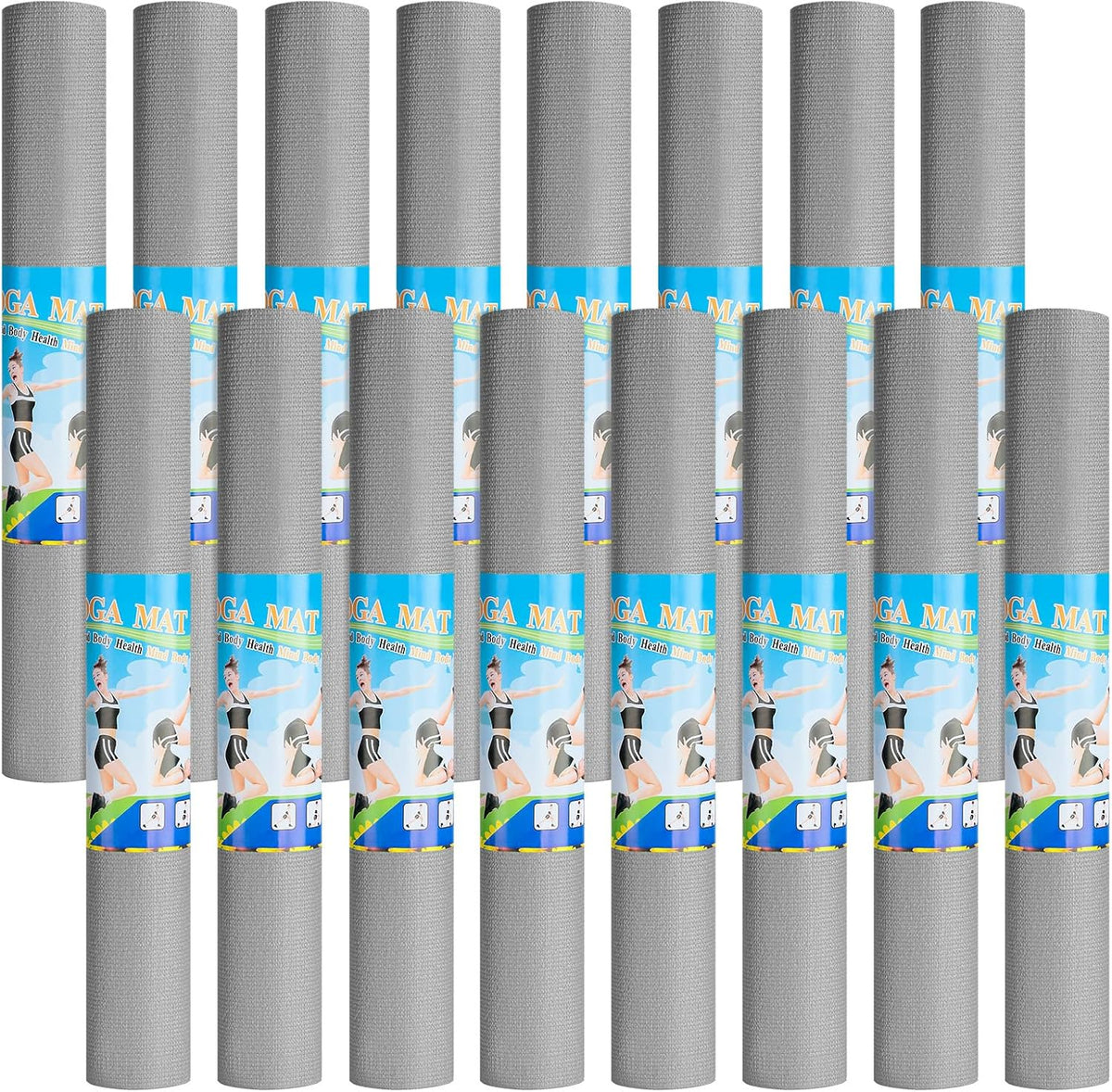 3 mm Thin Yoga Mats Bulk, 68 x 24 in