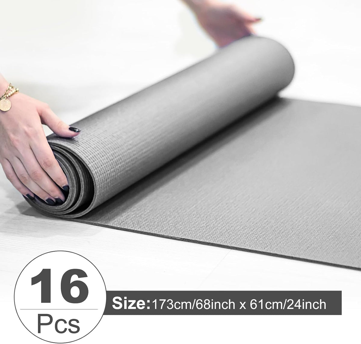 3 mm Thin Yoga Mats Bulk, 68 x 24 in