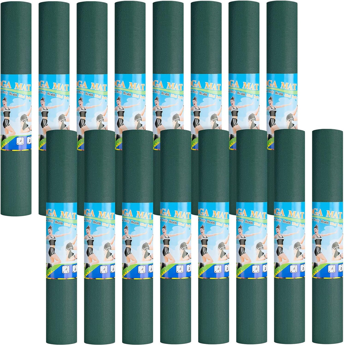 3 mm Thin Yoga Mats Bulk, 68 x 24 in