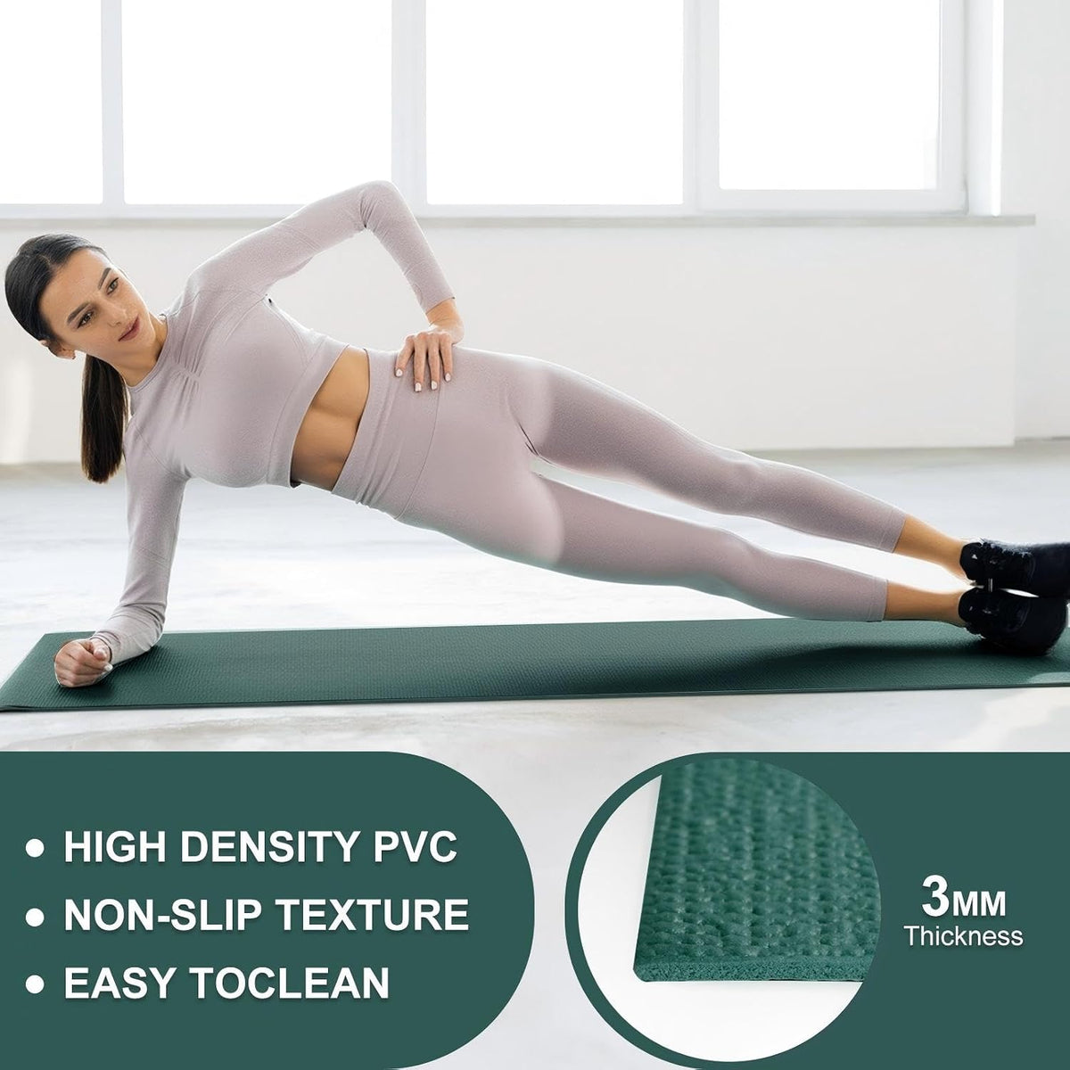 3 mm Thin Yoga Mats Bulk, 68 x 24 in