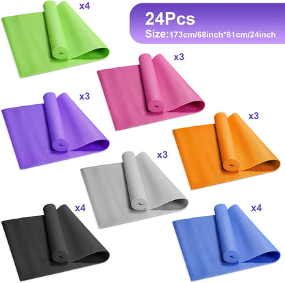 3 mm Thin Yoga Mats Bulk, 68 x 24 in