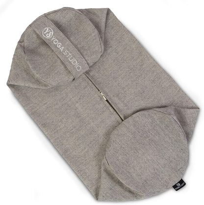Spare Organic Cotton Bolster Covers With Handle And Zipper (Two Toned - Navy)