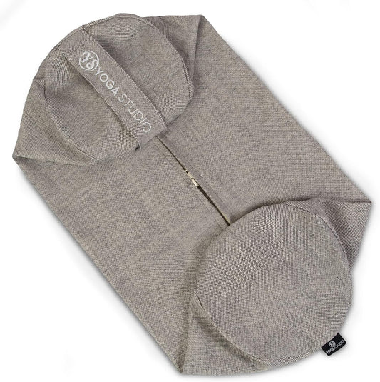 Spare Organic Cotton Bolster Covers With Handle And Zipper (Two Toned - Navy)