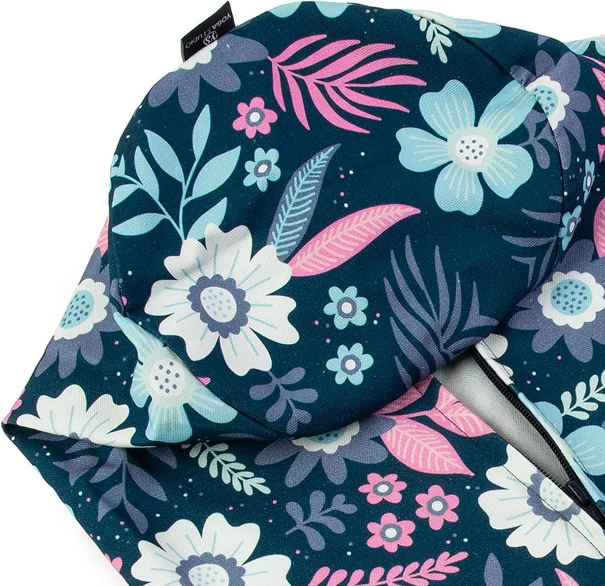 Spare Organic Cotton Bolster Covers With Handle And Zipper (Two Toned - Navy)