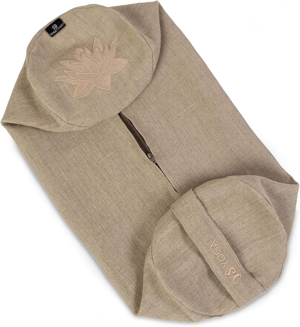 Spare Organic Cotton Bolster Covers With Handle And Zipper (Two Toned - Navy)