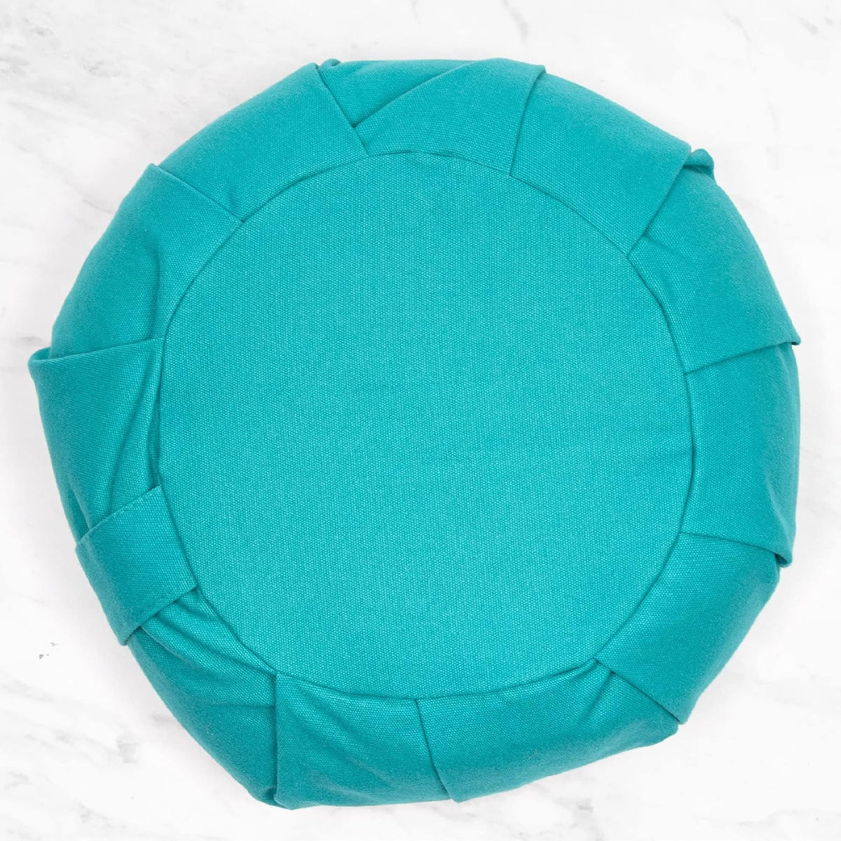 Zafu Yoga Meditation Cushion with Washable Cover - Floor Cushion Pillow with Natural Buckwheat Filling - Soft Round Cotton Design for Meditating or Pranayama Exercises