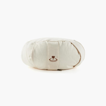 Zafu Yoga Meditation Cushion with Washable Cover - Floor Cushion Pillow with Natural Buckwheat Filling - Soft Round Cotton Design for Meditating or Pranayama Exercises