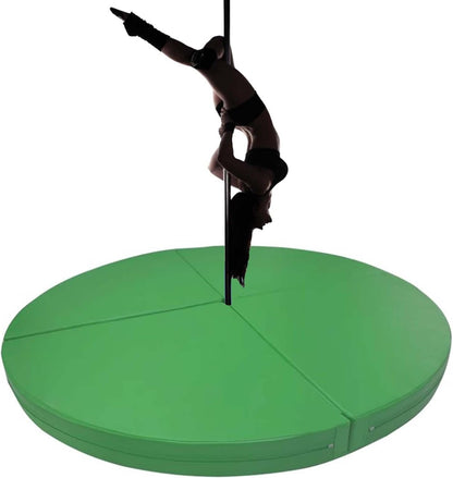 Premium Dance Pole Removable Spinning Static Dancing HeavyDuty Steel Pole Adjustable Height,(Pole Dance Mat,2"/4" Thick Round Folding Crash Mat for Pole Dancing, Home Gym Safety Pad, Yoga F