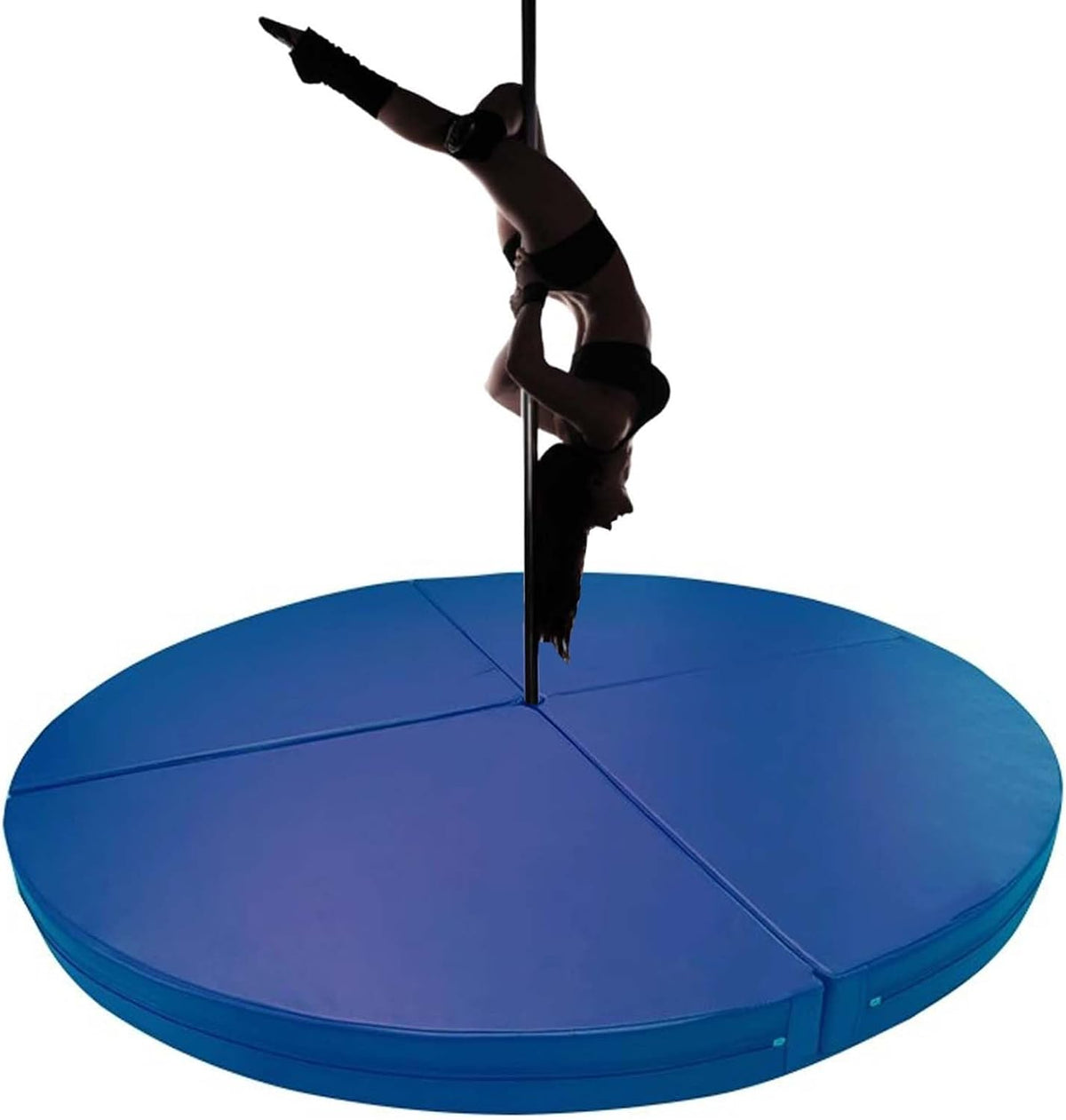 Premium Dance Pole Removable Spinning Static Dancing HeavyDuty Steel Pole Adjustable Height,(Pole Dance Mat,2"/4" Thick Round Folding Crash Mat for Pole Dancing, Home Gym Safety Pad, Yoga F