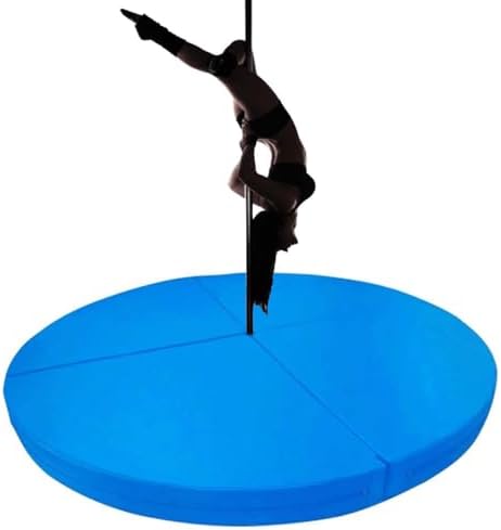 Premium Dance Pole Removable Spinning Static Dancing HeavyDuty Steel Pole Adjustable Height,(Pole Dance Mat,2"/4" Thick Round Folding Crash Mat for Pole Dancing, Home Gym Safety Pad, Yoga F