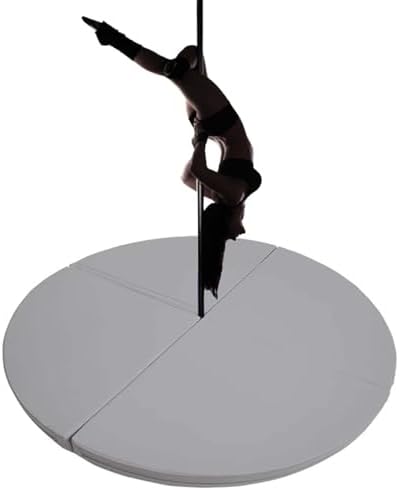 Premium Dance Pole Removable Spinning Static Dancing HeavyDuty Steel Pole Adjustable Height,(Pole Dance Mat,2"/4" Thick Round Folding Crash Mat for Pole Dancing, Home Gym Safety Pad, Yoga F