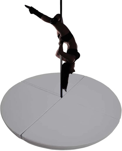 Premium Dance Pole Removable Spinning Static Dancing HeavyDuty Steel Pole Adjustable Height,(Pole Dance Mat,2"/4" Thick Round Folding Crash Mat for Pole Dancing, Home Gym Safety Pad, Yoga F