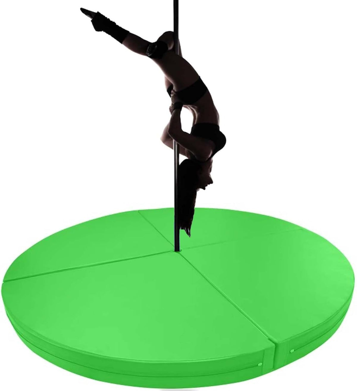 Premium Dance Pole Removable Spinning Static Dancing HeavyDuty Steel Pole Adjustable Height,(Pole Dance Mat,2"/4" Thick Round Folding Crash Mat for Pole Dancing, Home Gym Safety Pad, Yoga F