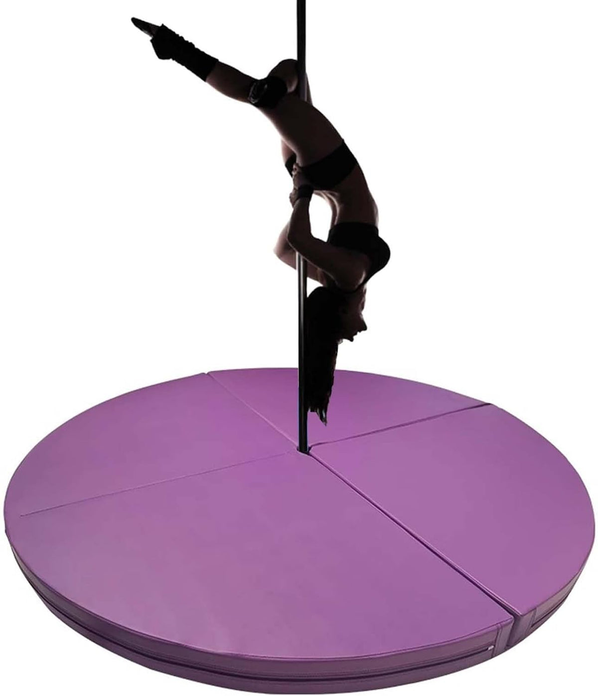 Premium Dance Pole Removable Spinning Static Dancing HeavyDuty Steel Pole Adjustable Height,(Pole Dance Mat,2"/4" Thick Round Folding Crash Mat for Pole Dancing, Home Gym Safety Pad, Yoga F