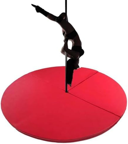 Premium Dance Pole Removable Spinning Static Dancing HeavyDuty Steel Pole Adjustable Height,(Pole Dance Mat,2"/4" Thick Round Folding Crash Mat for Pole Dancing, Home Gym Safety Pad, Yoga F