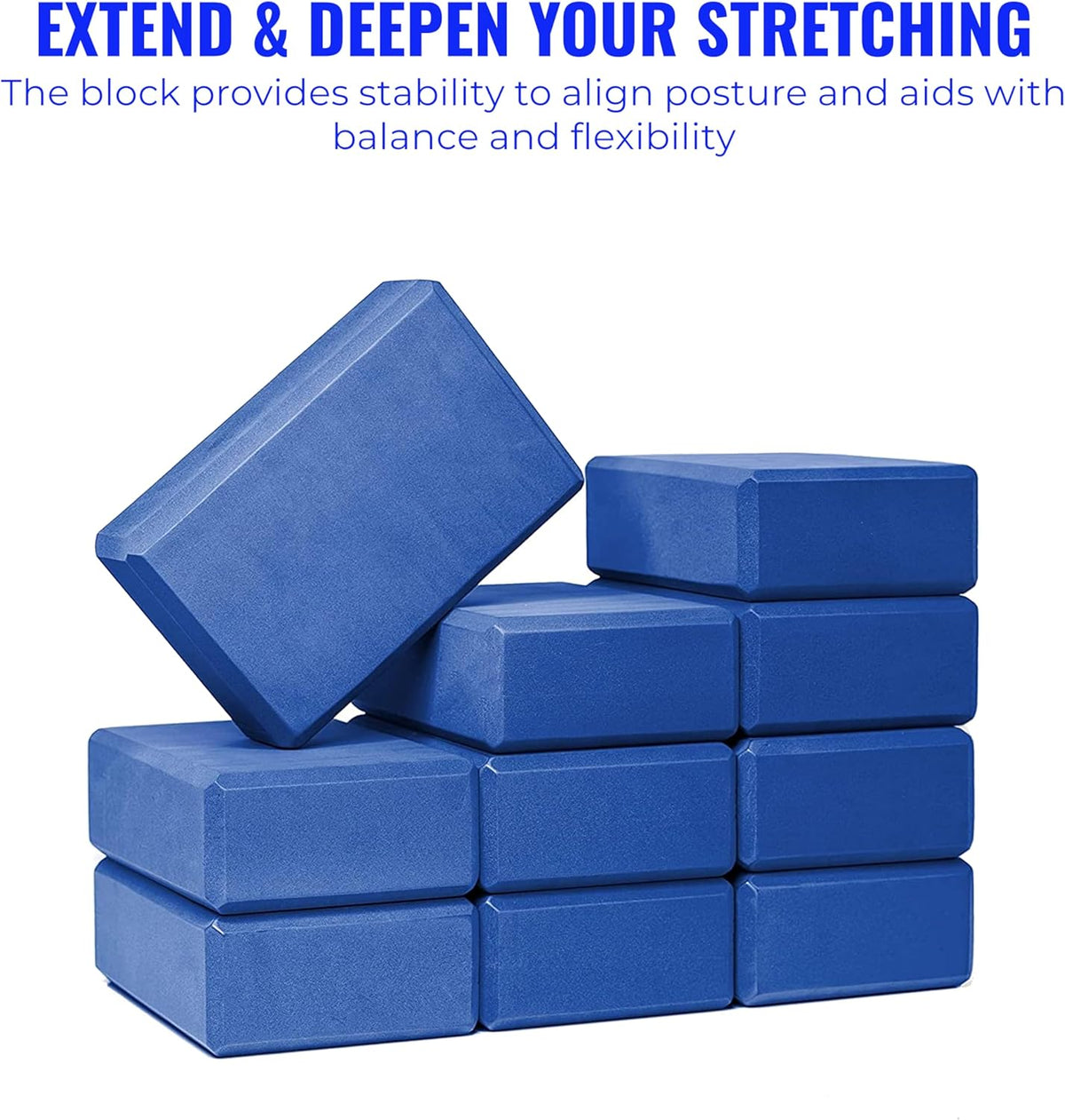 3in Foam Bulk Yoga Blocks, 10 Pack