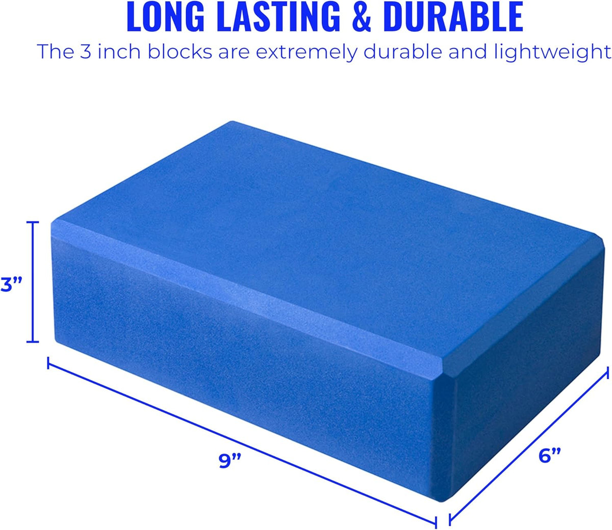 3in Foam Bulk Yoga Blocks, 10 Pack