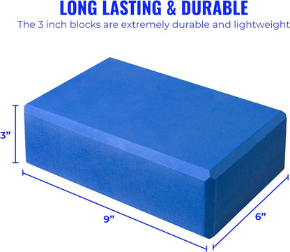 3in Foam Bulk Yoga Blocks, 10 Pack