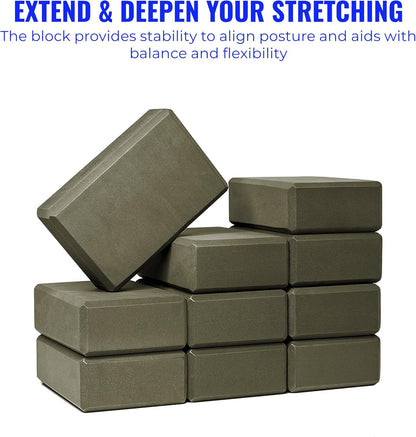 3in Foam Bulk Yoga Blocks, 10 Pack