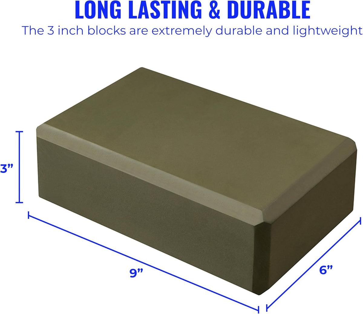 3in Foam Bulk Yoga Blocks, 10 Pack