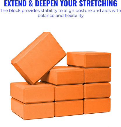 3in Foam Bulk Yoga Blocks, 10 Pack
