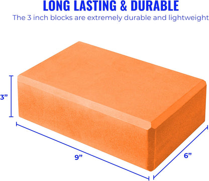 3in Foam Bulk Yoga Blocks, 10 Pack