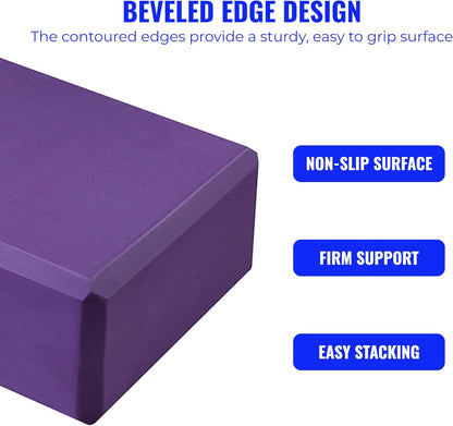 3in Foam Bulk Yoga Blocks, 10 Pack