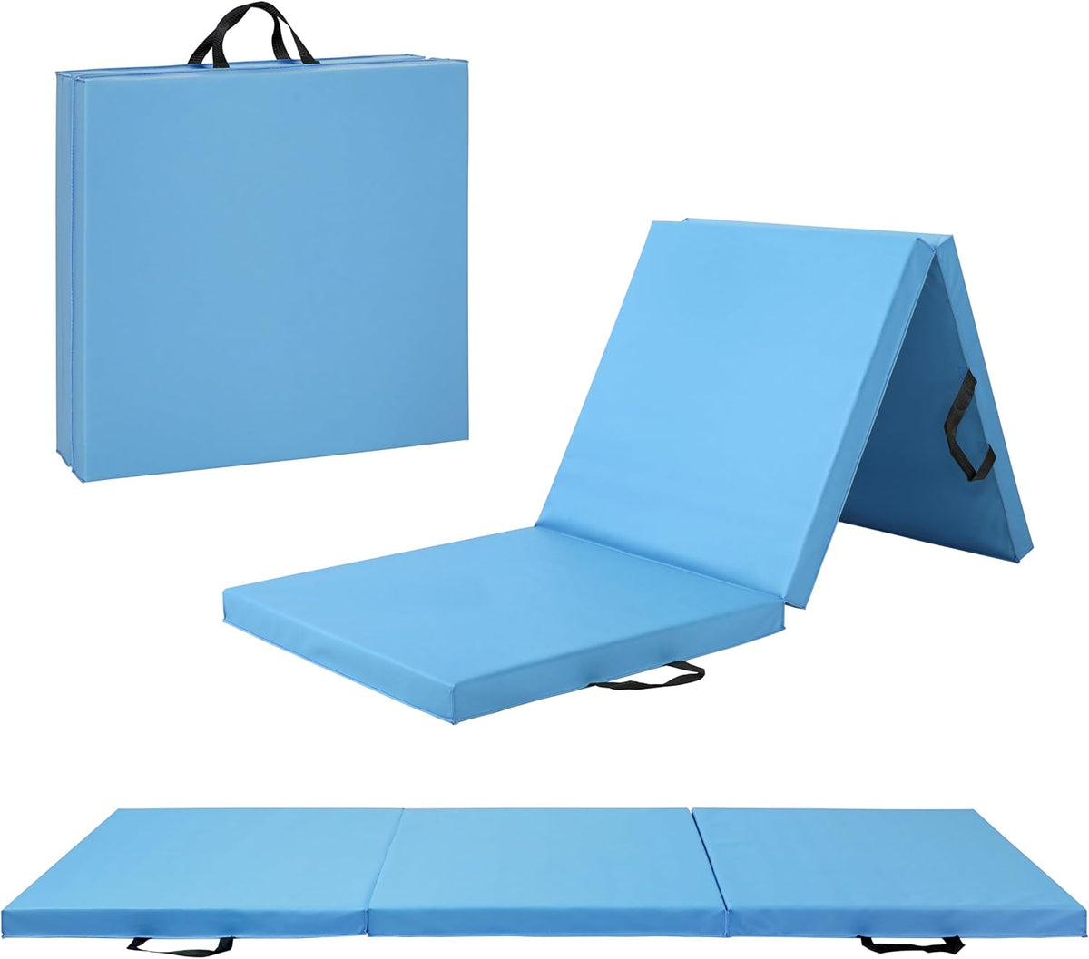 Barbell All Purpose Folding Anti Tear Exercise Training Aerobic Fitness Gym & Gymnastics Balance Mat | Multiple colors