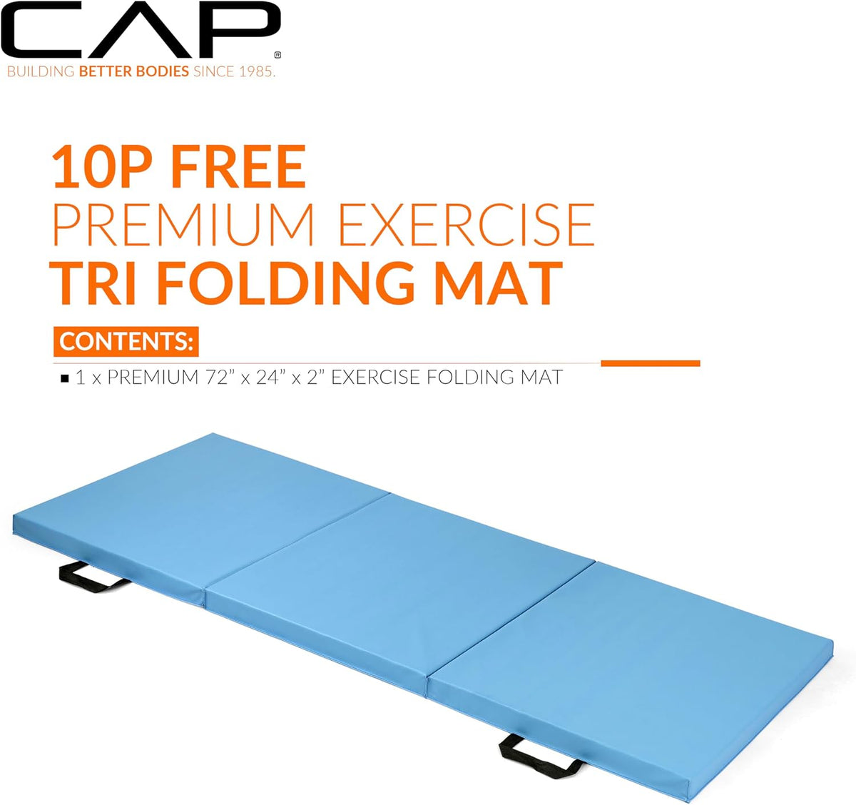 Barbell All Purpose Folding Anti Tear Exercise Training Aerobic Fitness Gym & Gymnastics Balance Mat | Multiple colors