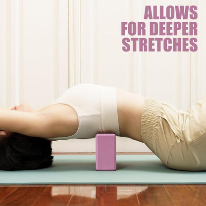 2 Pcs Yoga Blocks, 9x6x3 Inch Foam Blocks for Pilates