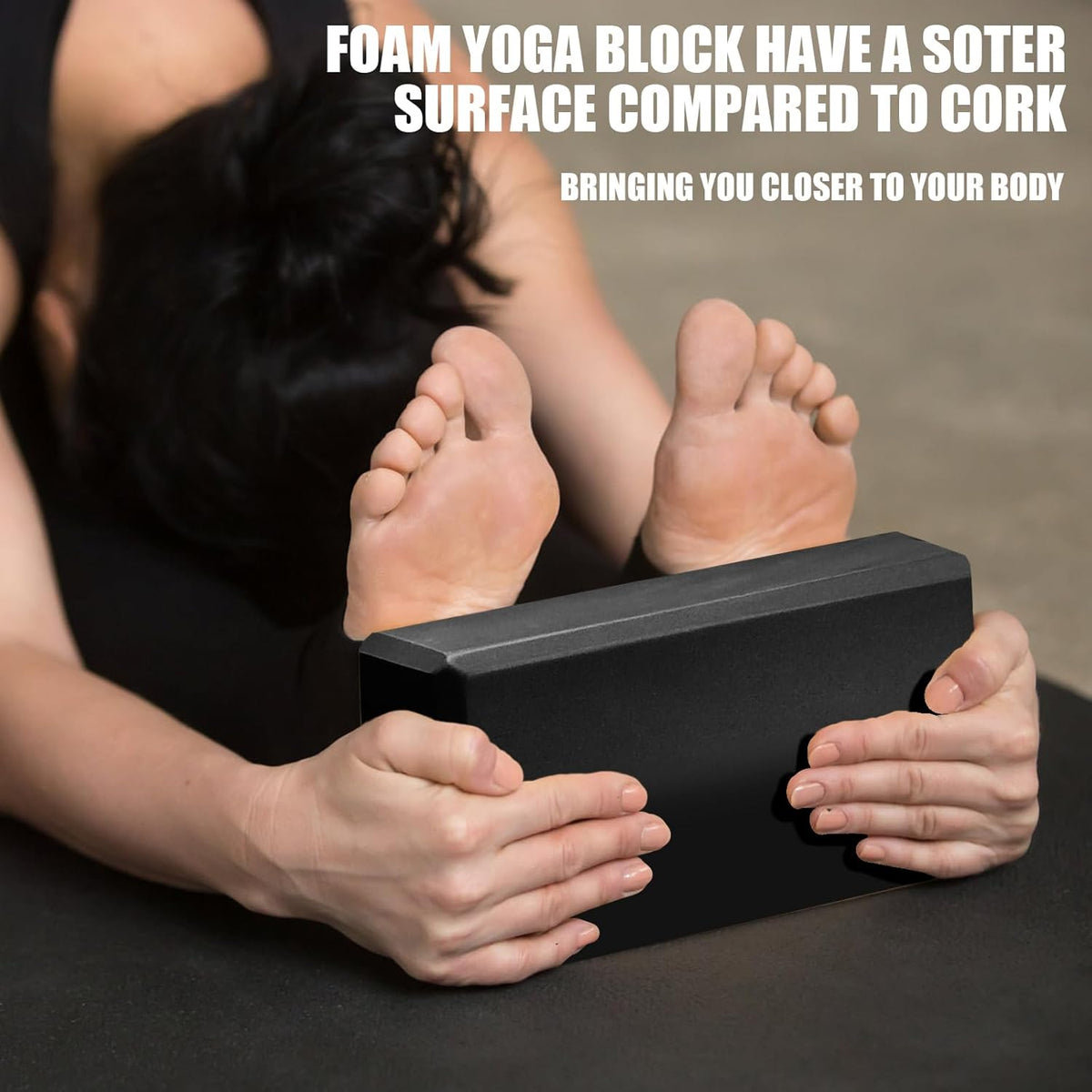 2 Pcs Yoga Blocks, 9x6x3 Inch Foam Blocks for Pilates