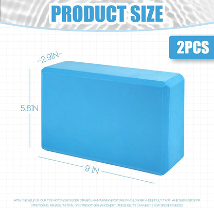 2 Pcs Yoga Blocks, 9x6x3 Inch Foam Blocks for Pilates